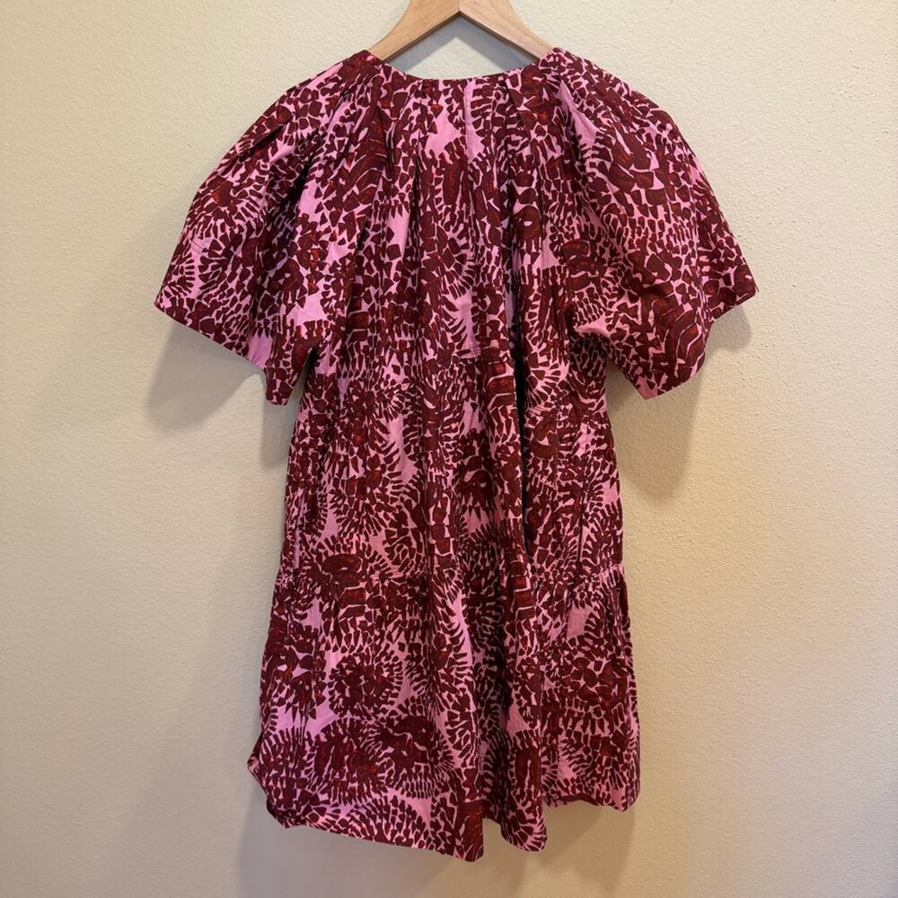 ALC Pink Floral Cotton Mini Dress 4 - Picture 6 of 14
